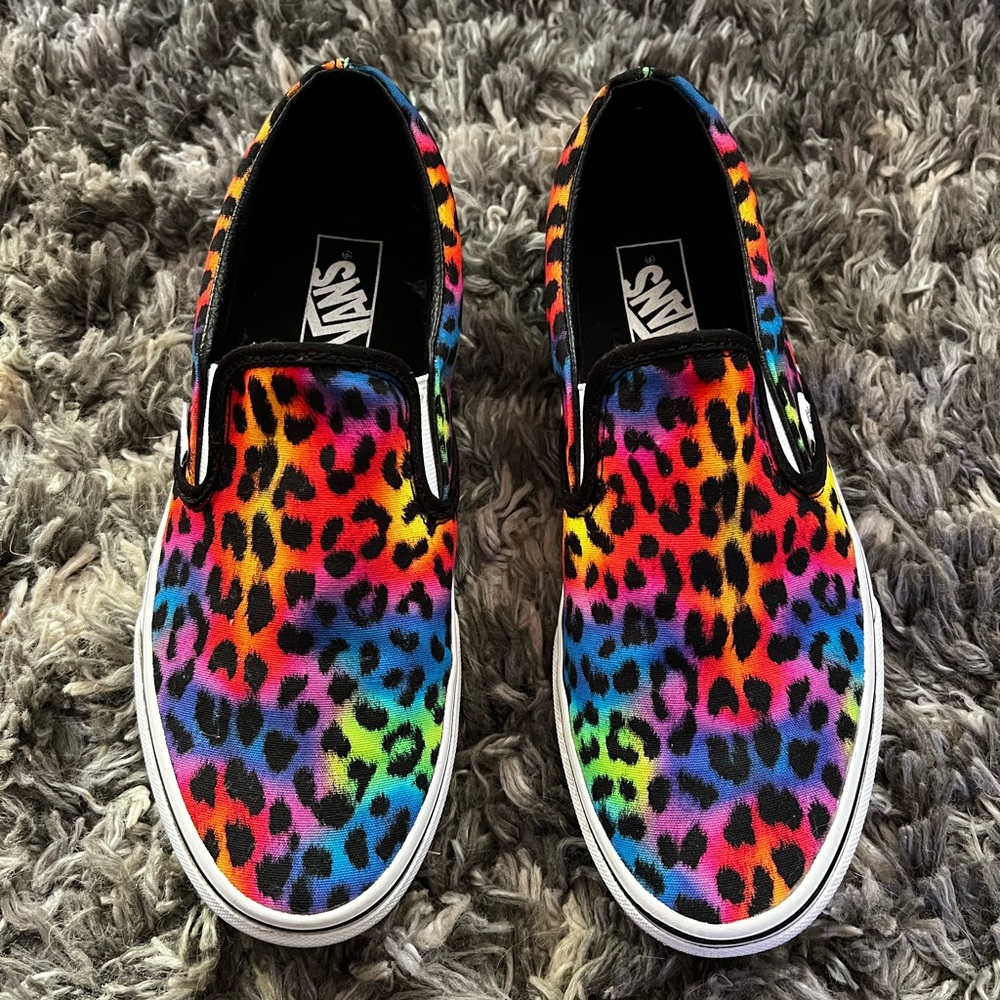 Vans Rainbow Leopard Slip-on Size 8.5 Men’s